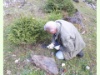 Felsbrocken entfernen mit dem Brecheisen